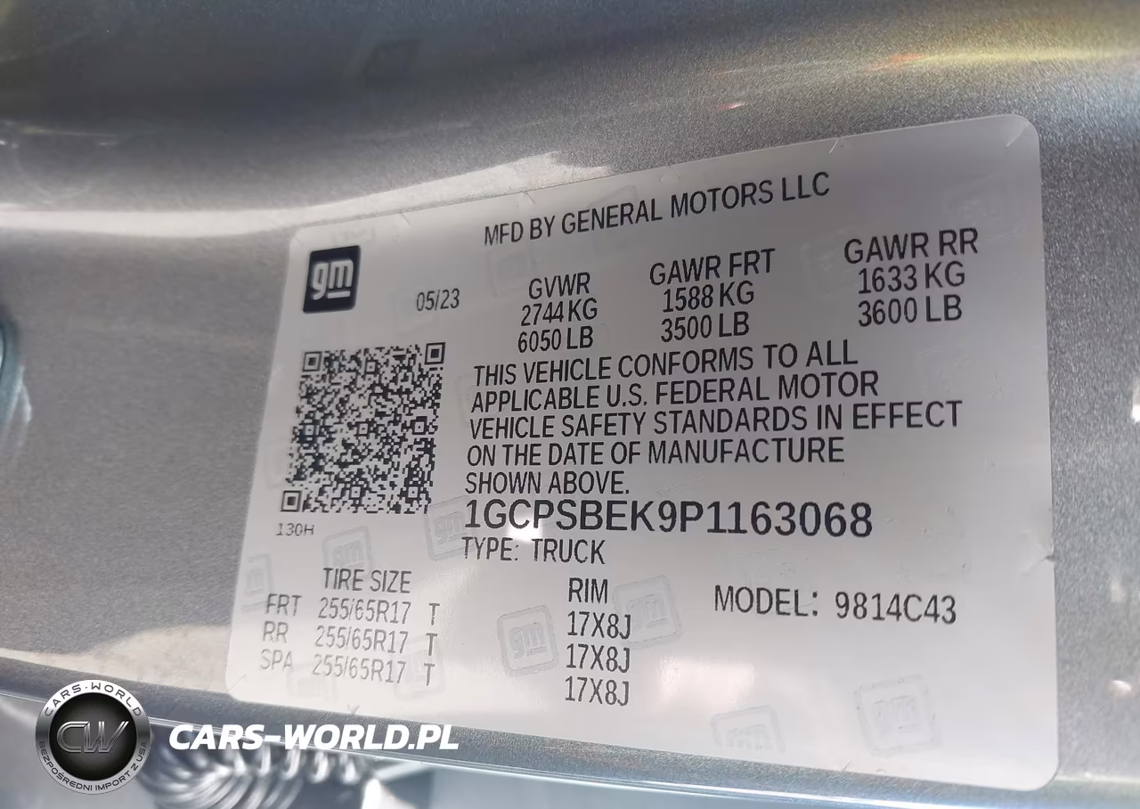 2023 Chevrolet Colorado 2Wd Short Box Wt VIN:1GCPSBEK9P1163068 - 9