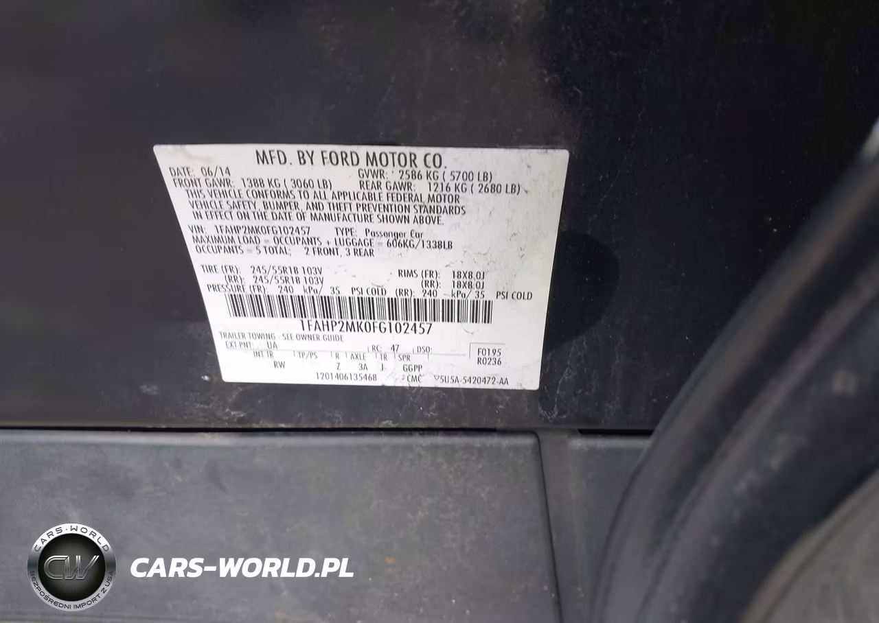 2015 Ford Police Interceptor VIN:1FAHP2MK0FG102457 - 9