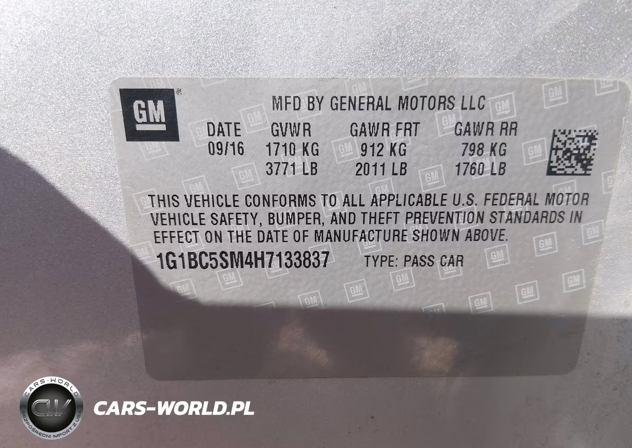 2017 Chevrolet Cruze Ls Auto VIN:1G1BC5SM4H7133837 - 9