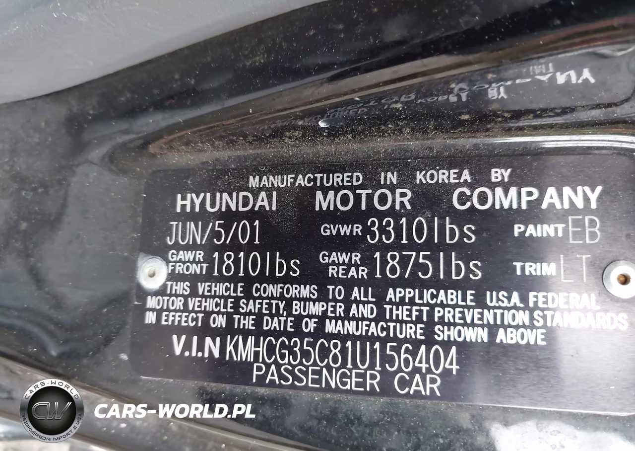 2001 Hyundai Accent Gs VIN:KMHCG35C81U156404 - 9