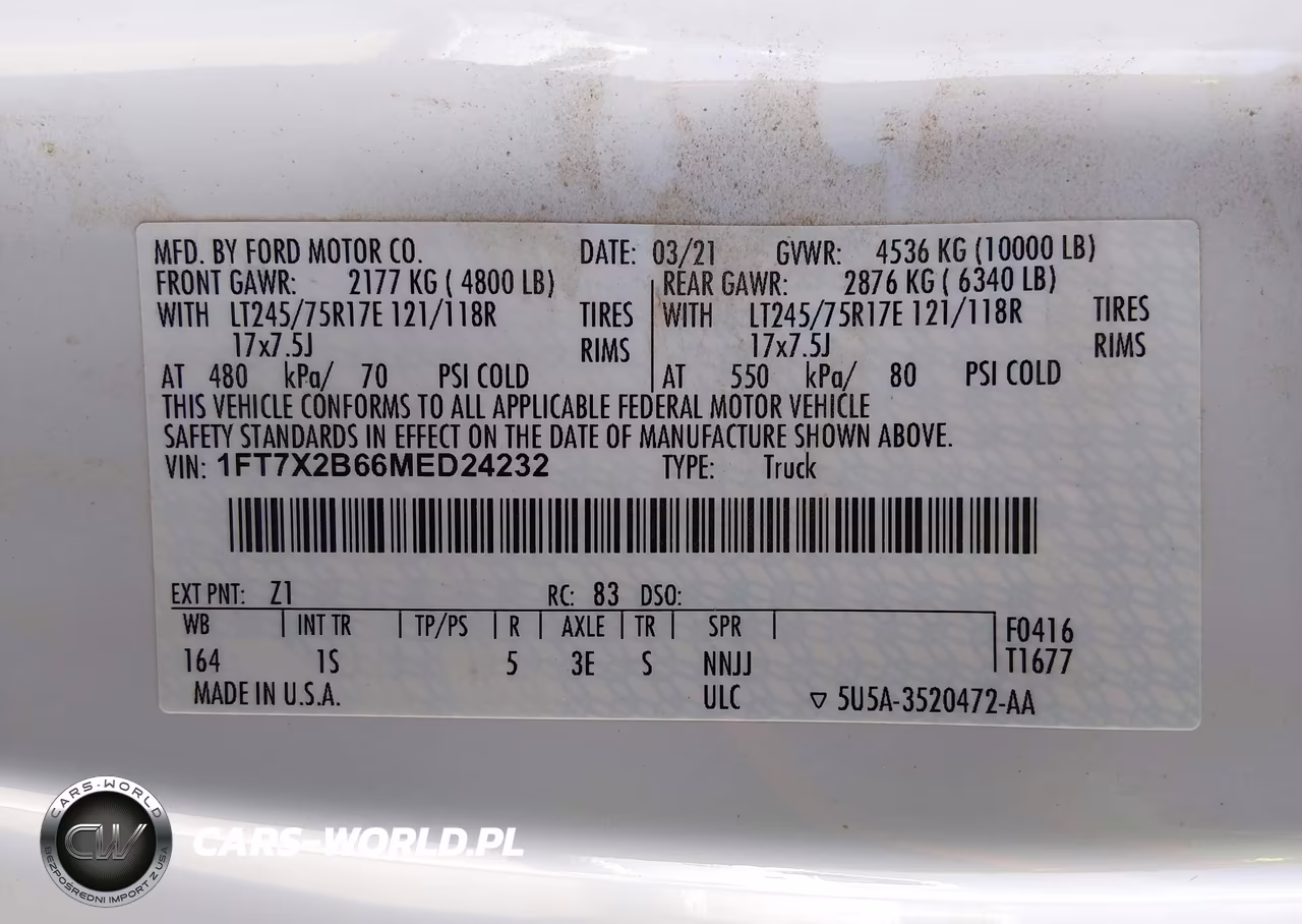2021 Ford F-250 Xl VIN:1FT7X2B66MED24232 - 9