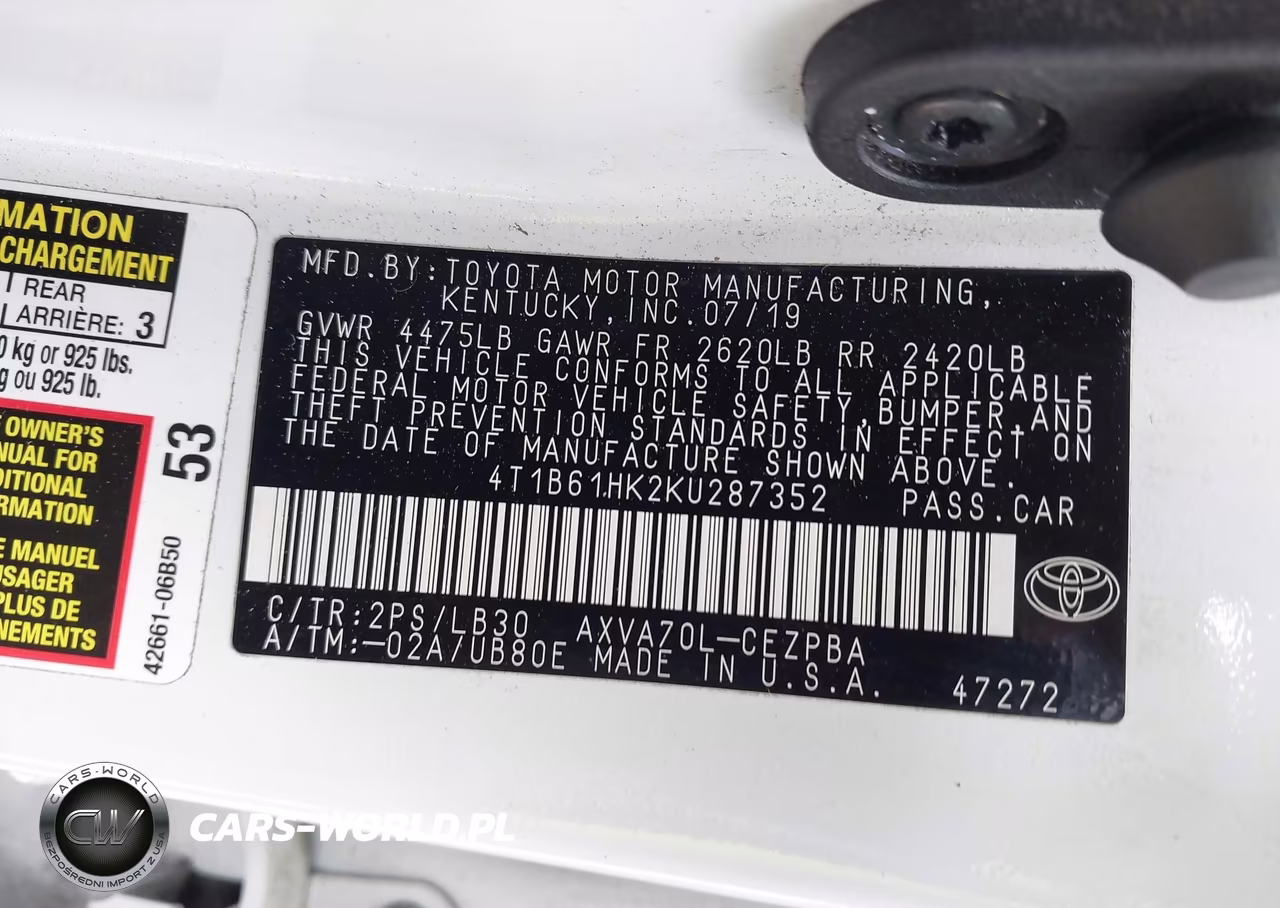 2019 Toyota Camry Xse VIN:4T1B61HK2KU287352 - 9