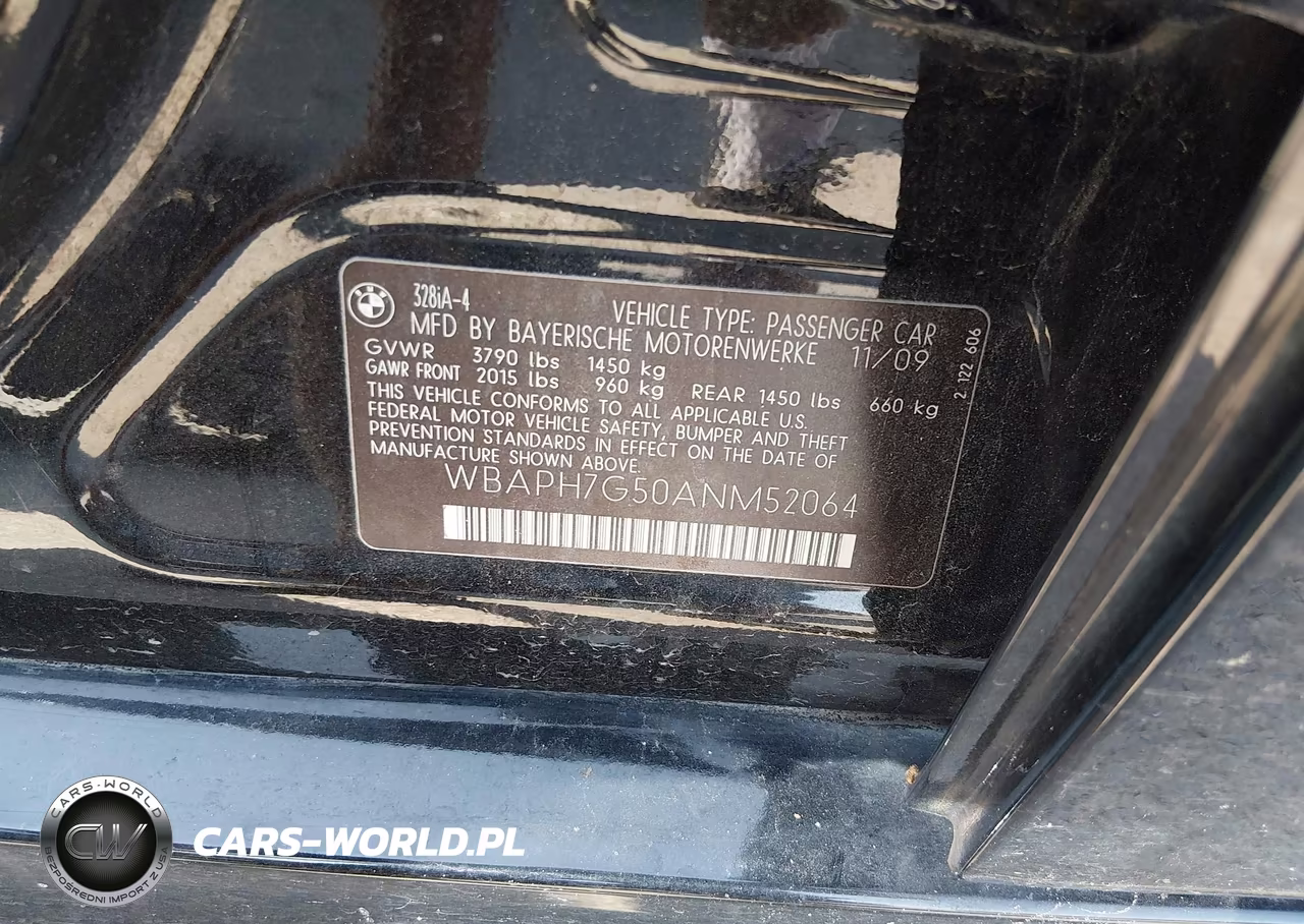 2010 BMW 328I VIN:WBAPH7G50ANM52064 - 9