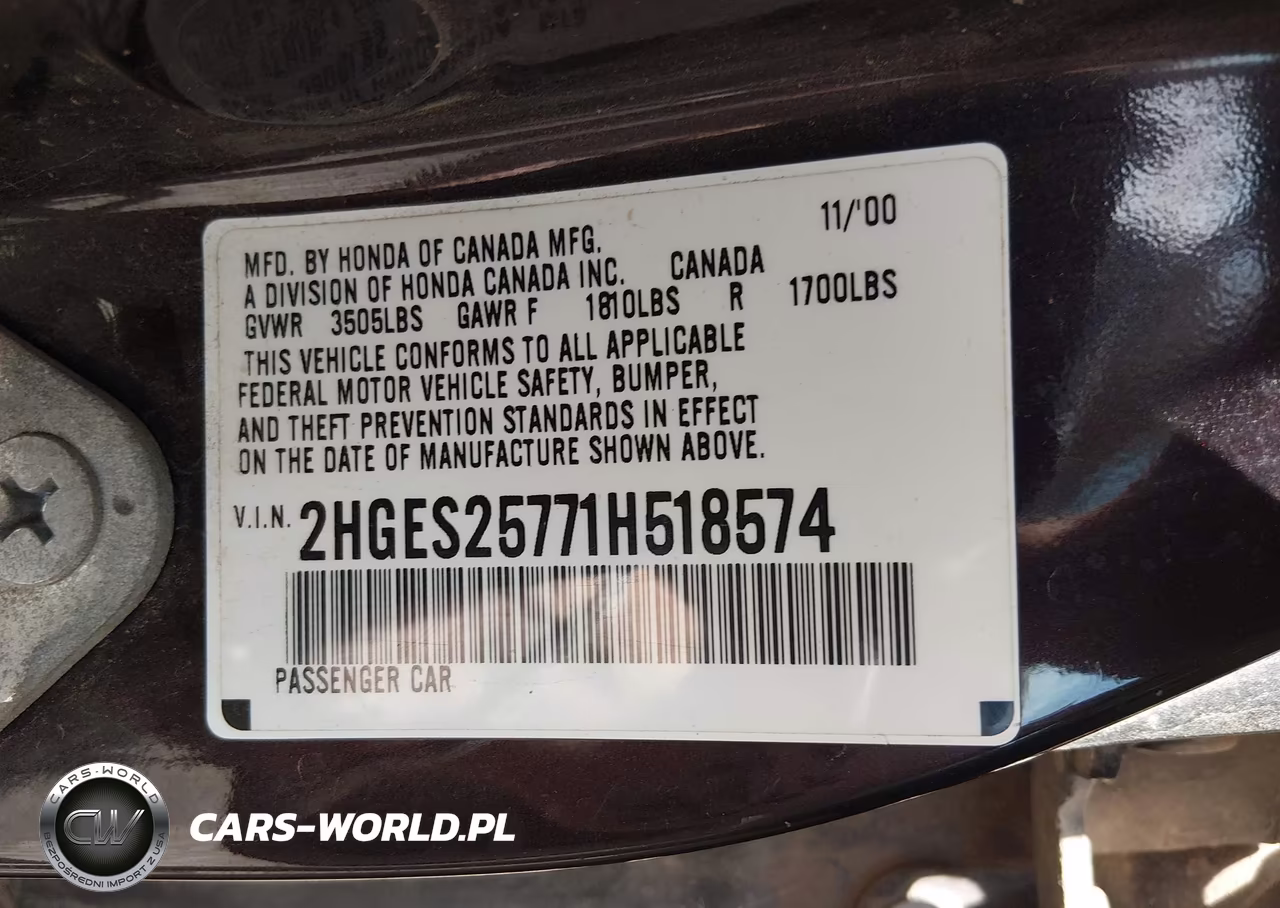 2001 Honda Civic Ex VIN:2HGES25771H518574 - 9
