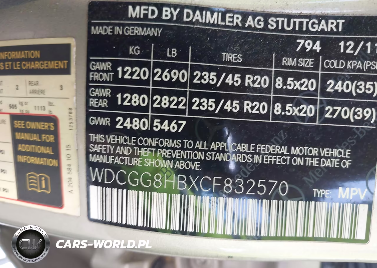 2012 Mercedes-Benz Glk 350 4Matic VIN:WDCGG8HBXCF832570 - 9