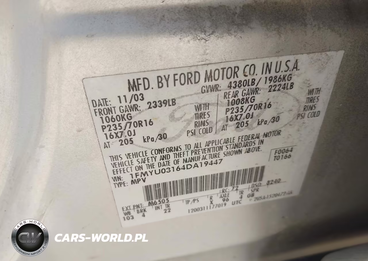 2004 Ford Escape Xlt VIN:1FMYU03164DA19447 - 9