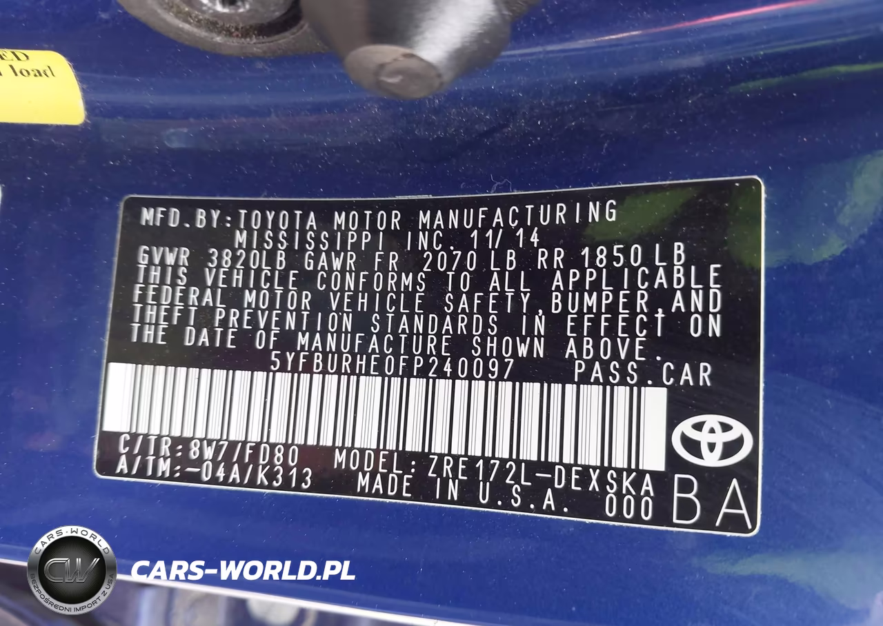 2015 Toyota Corolla S Plus VIN:5YFBURHE0FP240097 - 9
