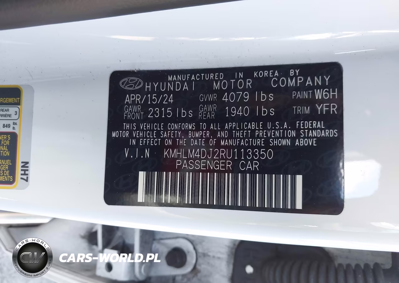 2024 Hyundai Elantra Hybrid Blue VIN:KMHLM4DJ2RU113350 - 9