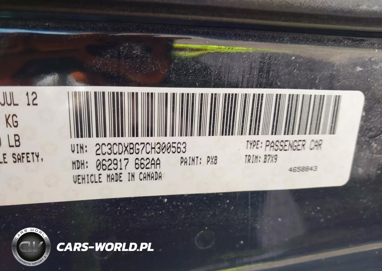 2012 Dodge Charger Se VIN:2C3CDXBG7CH300563 - 9