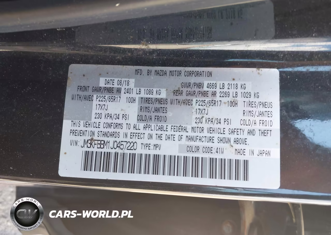 2018 Mazda Cx-5 Sport VIN:JM3KFBBM1J0457220 - 9