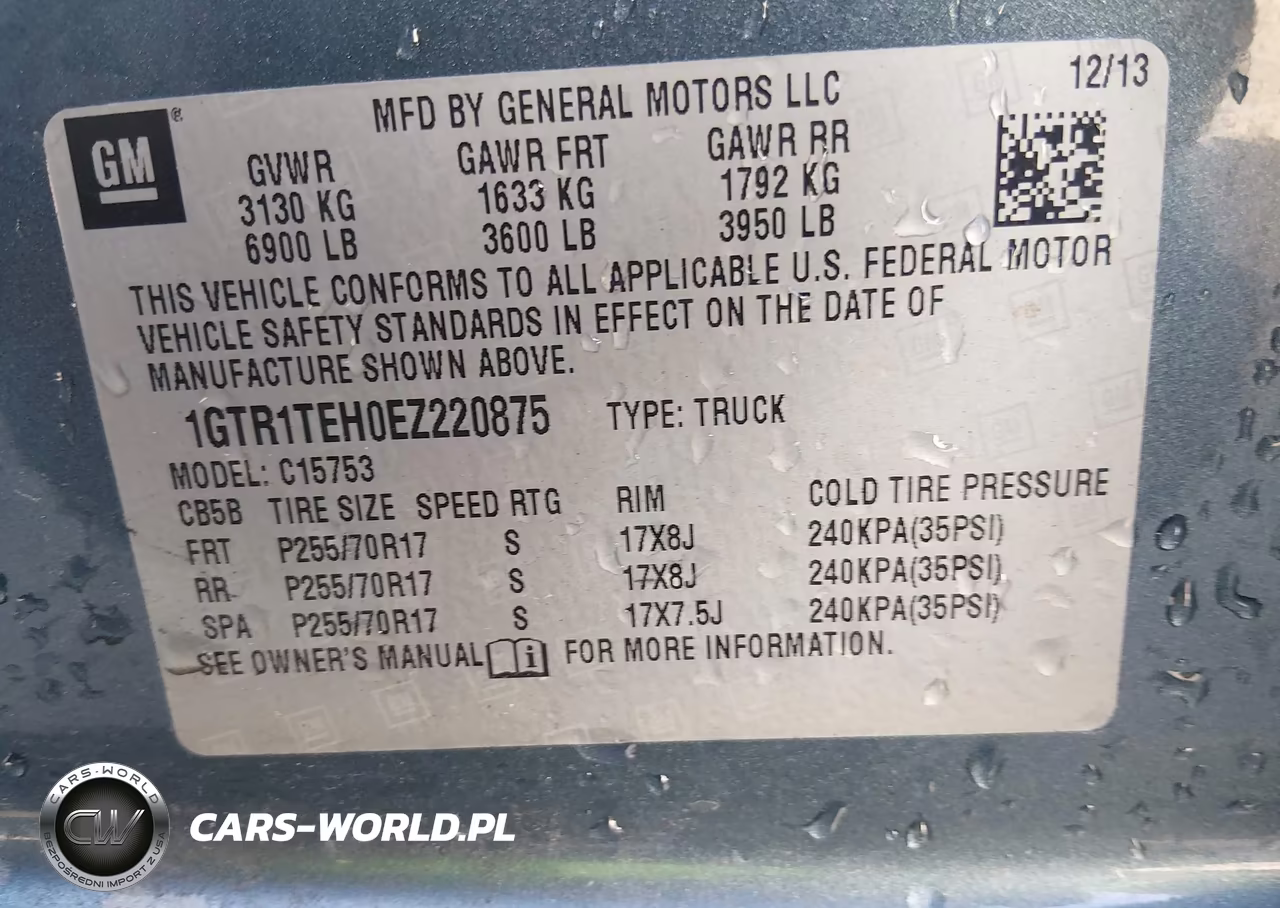 2014 GMC Sierra 1500 VIN:1GTR1TEH0EZ220875 - 9