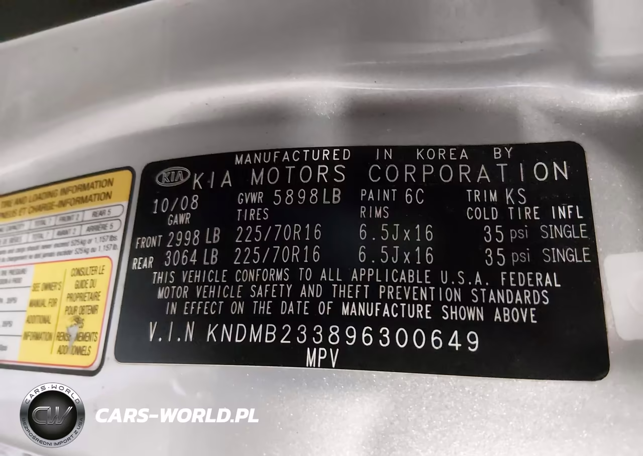2009 Kia Sedona Lx VIN:KNDMB233896300649 - 9