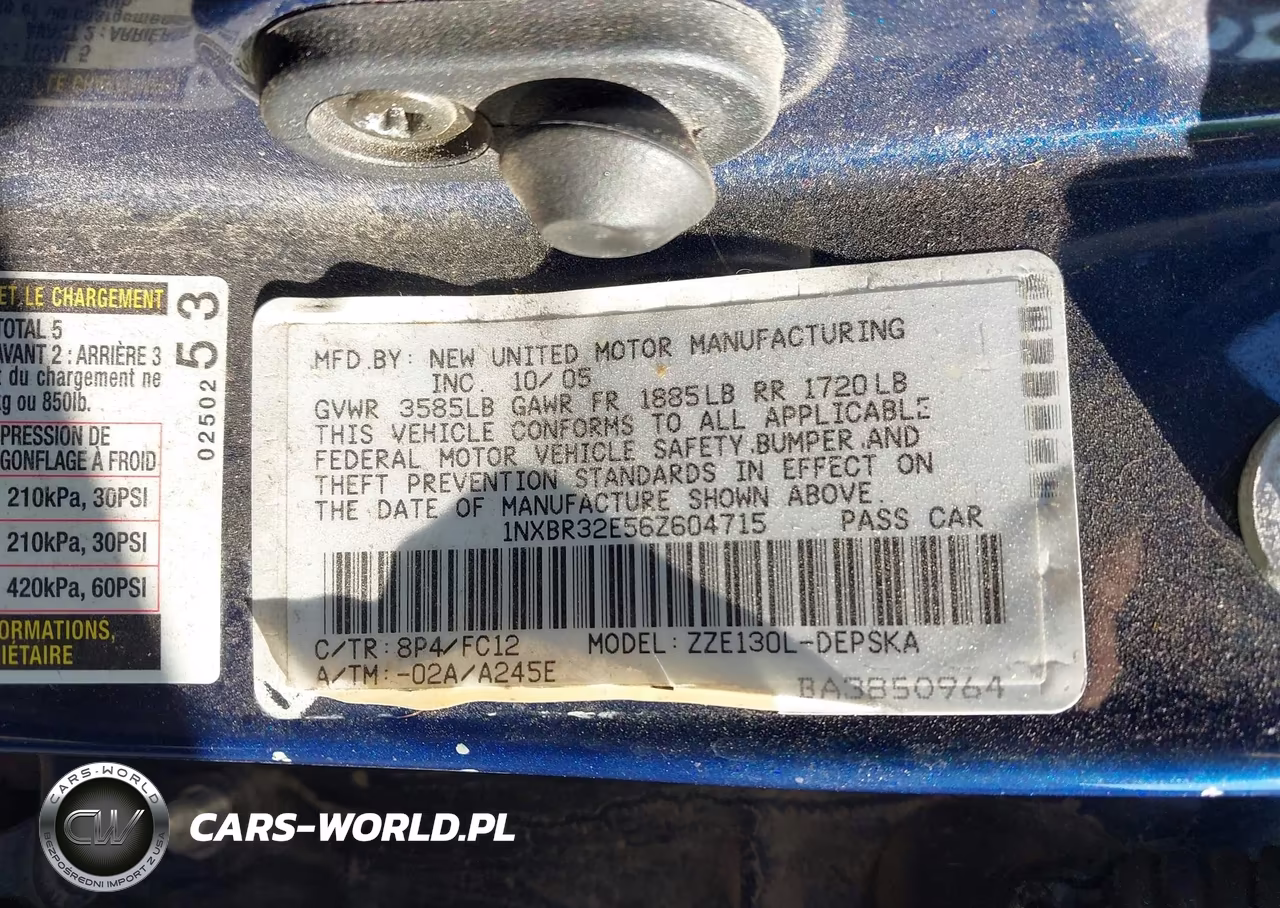 2006 Toyota Corolla S VIN:1NXBR32E56Z604715 - 9