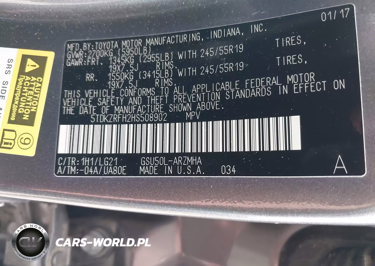 2017 Toyota Highlander Se VIN:5TDKZRFH2HS508902 - 9