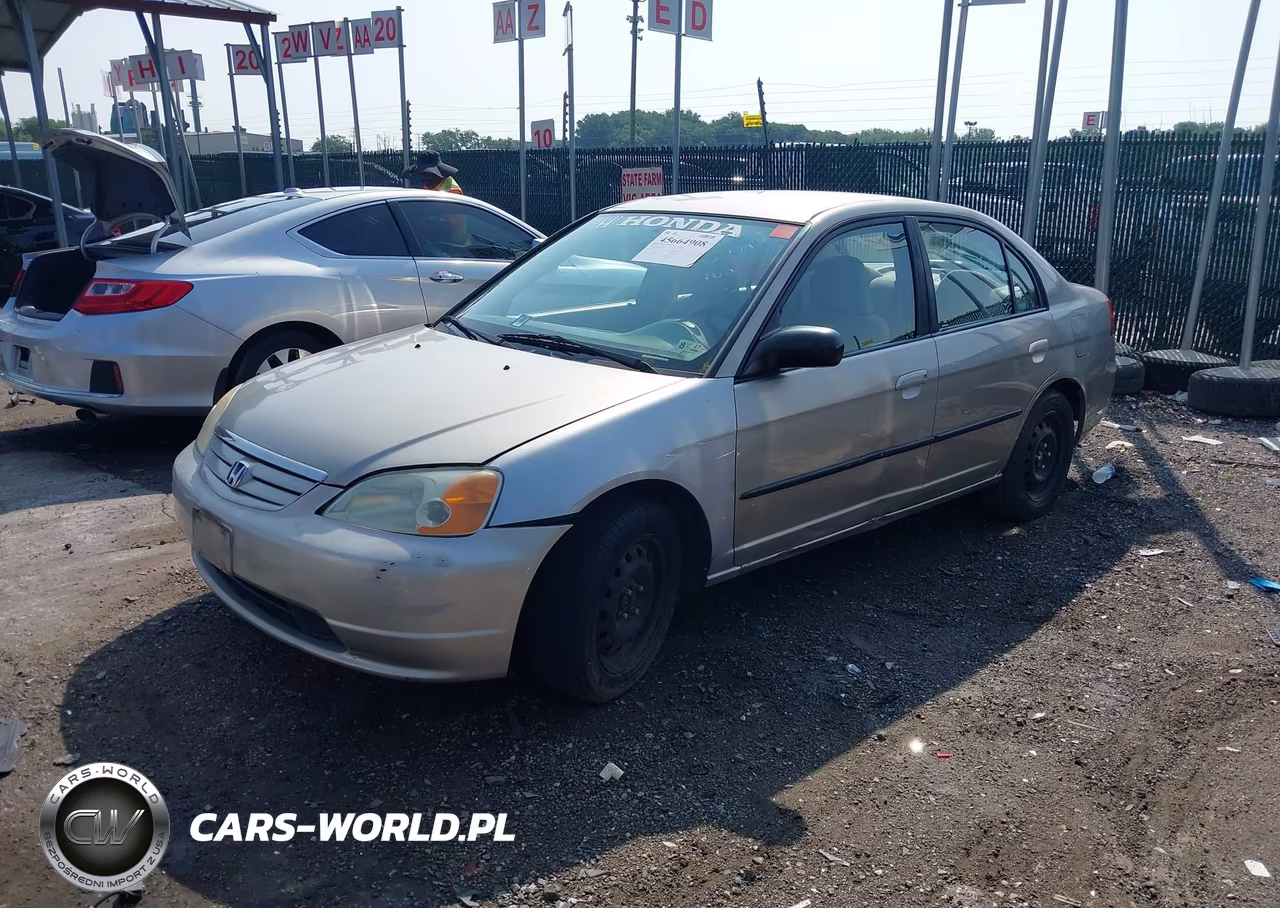 2002 HONDA CIVIC LX VIN:1HGES16672L078778 - 2