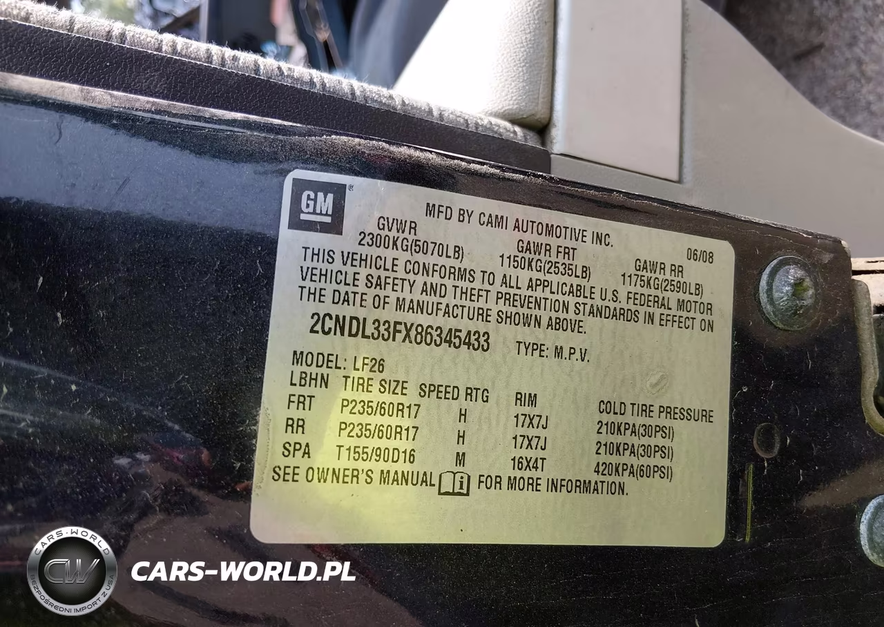 2008 Chevrolet Equinox Lt VIN:2CNDL33FX86345433 - 9
