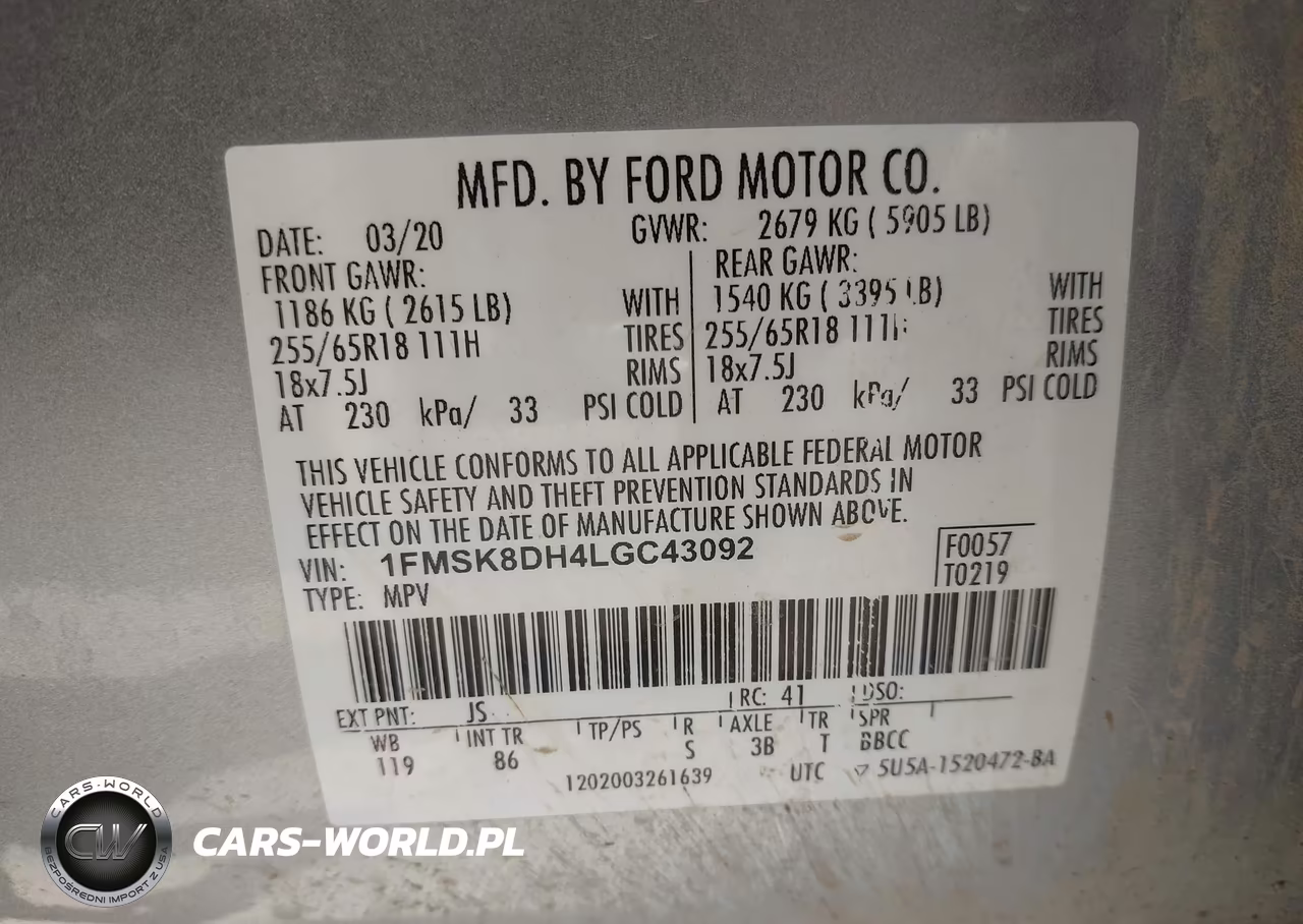 2020 Ford Explorer Xlt VIN:1FMSK8DH4LGC43092 - 9