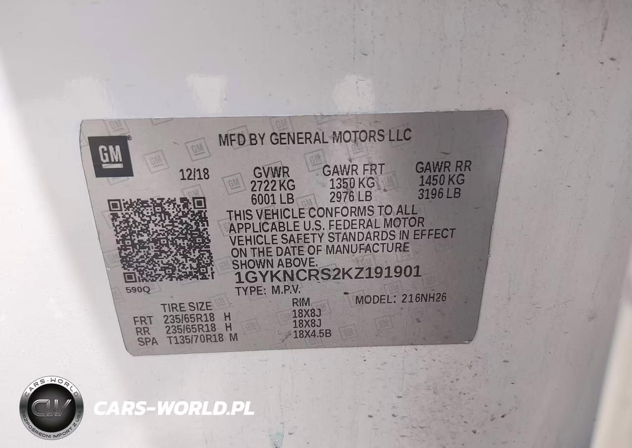 2019 Cadillac Xt5 Luxury VIN:1GYKNCRS2KZ191901 - 9