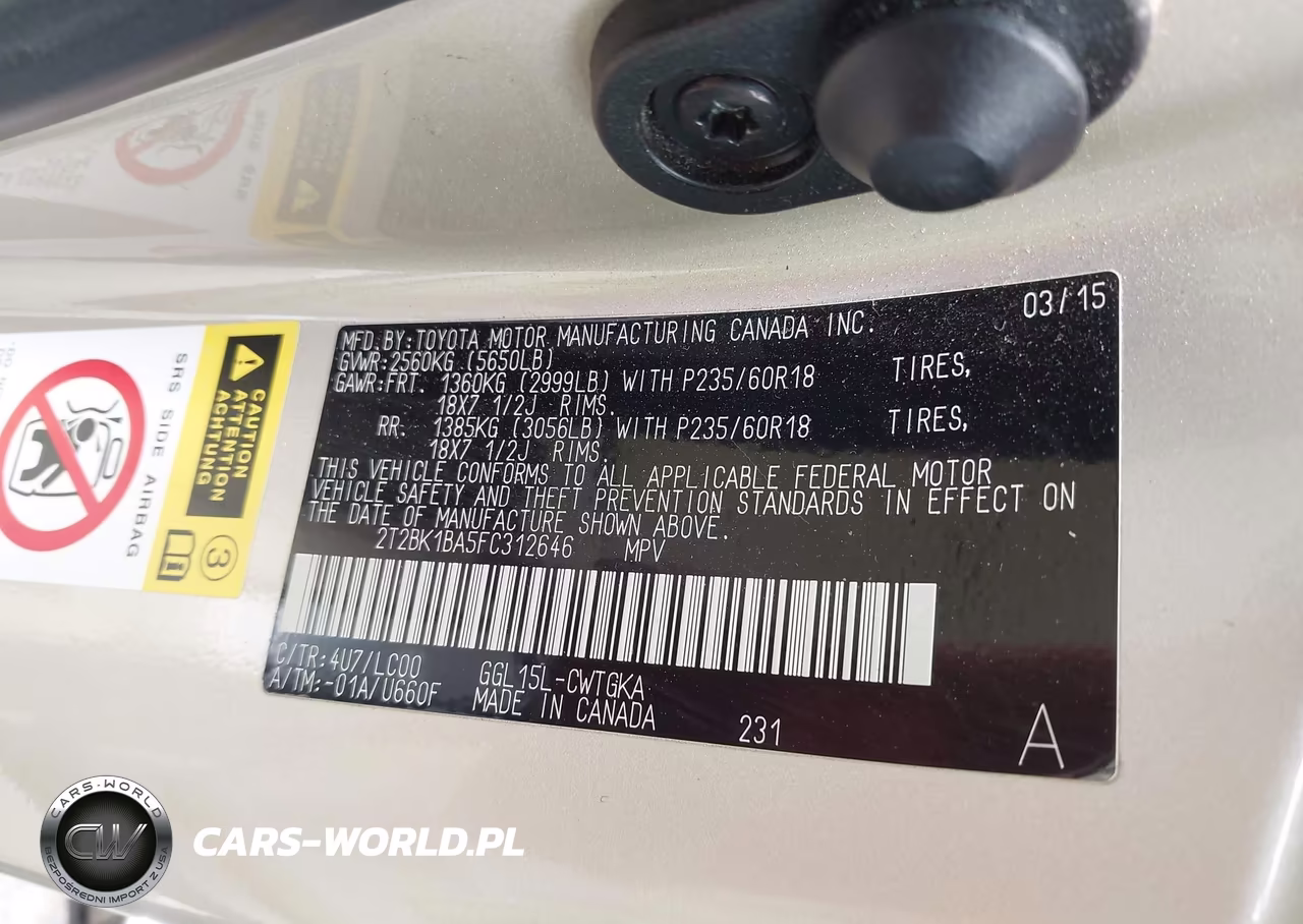 2015 Lexus Rx 350 VIN:2T2BK1BA5FC312646 - 9