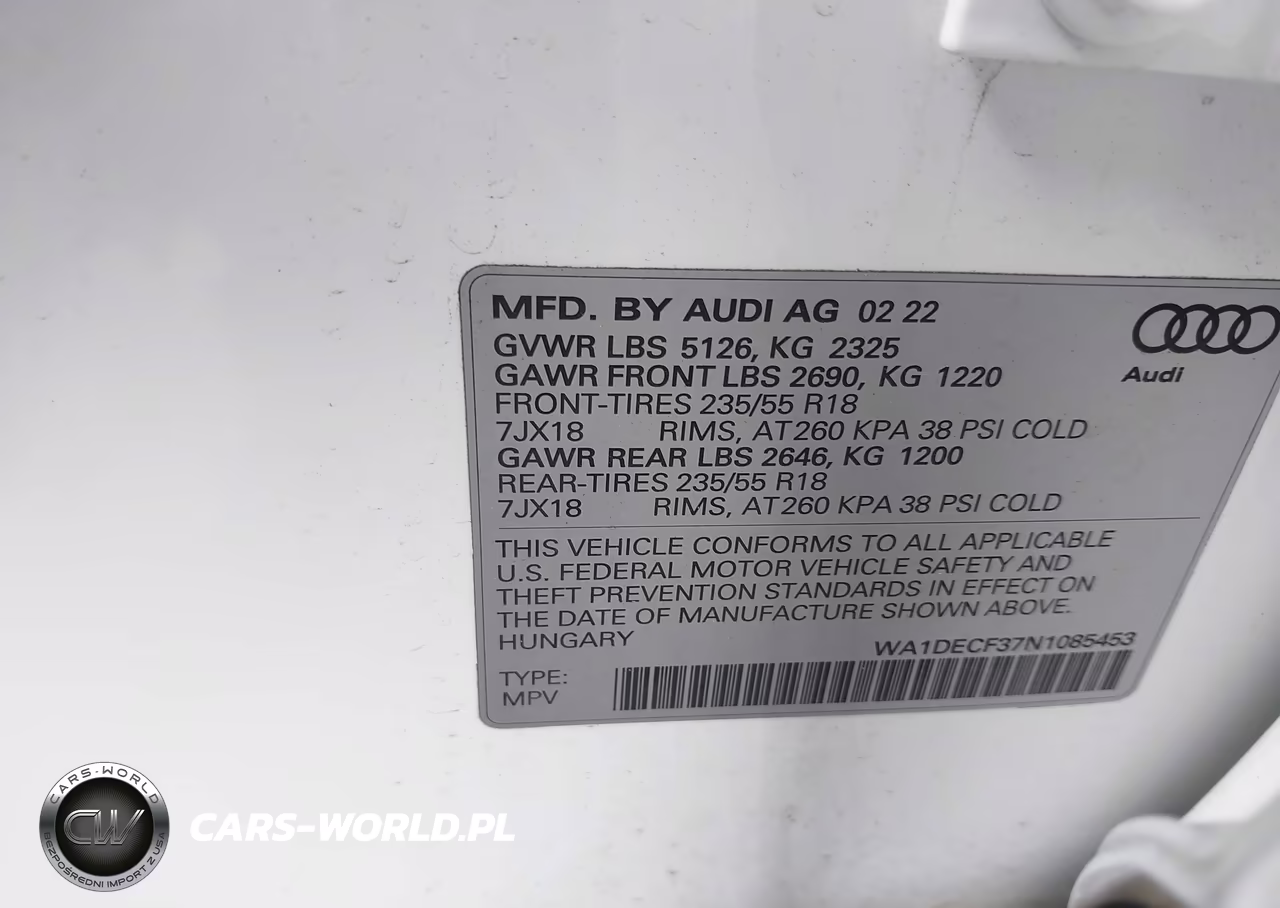 2022 Audi Q3 Premium 45 Tfsi S Line Quattro Tiptronic VIN:WA1DECF37N1085453 - 9