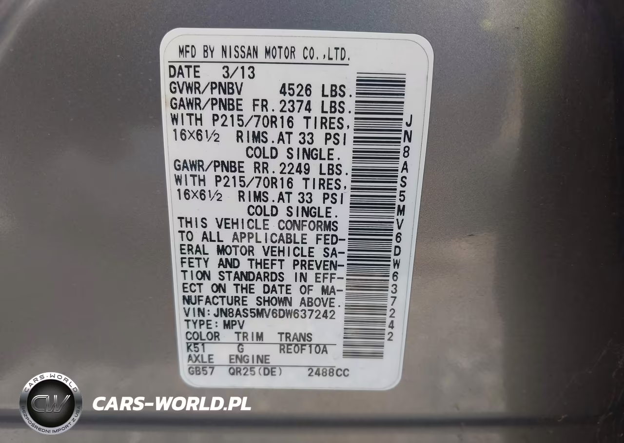 2013 Nissan Rogue S VIN:JN8AS5MV6DW637242 - 9