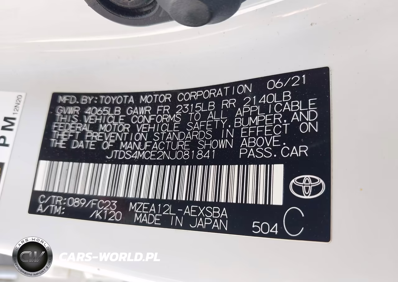 2022 Toyota Corolla Se VIN:JTDS4MCE2NJ081841 - 9