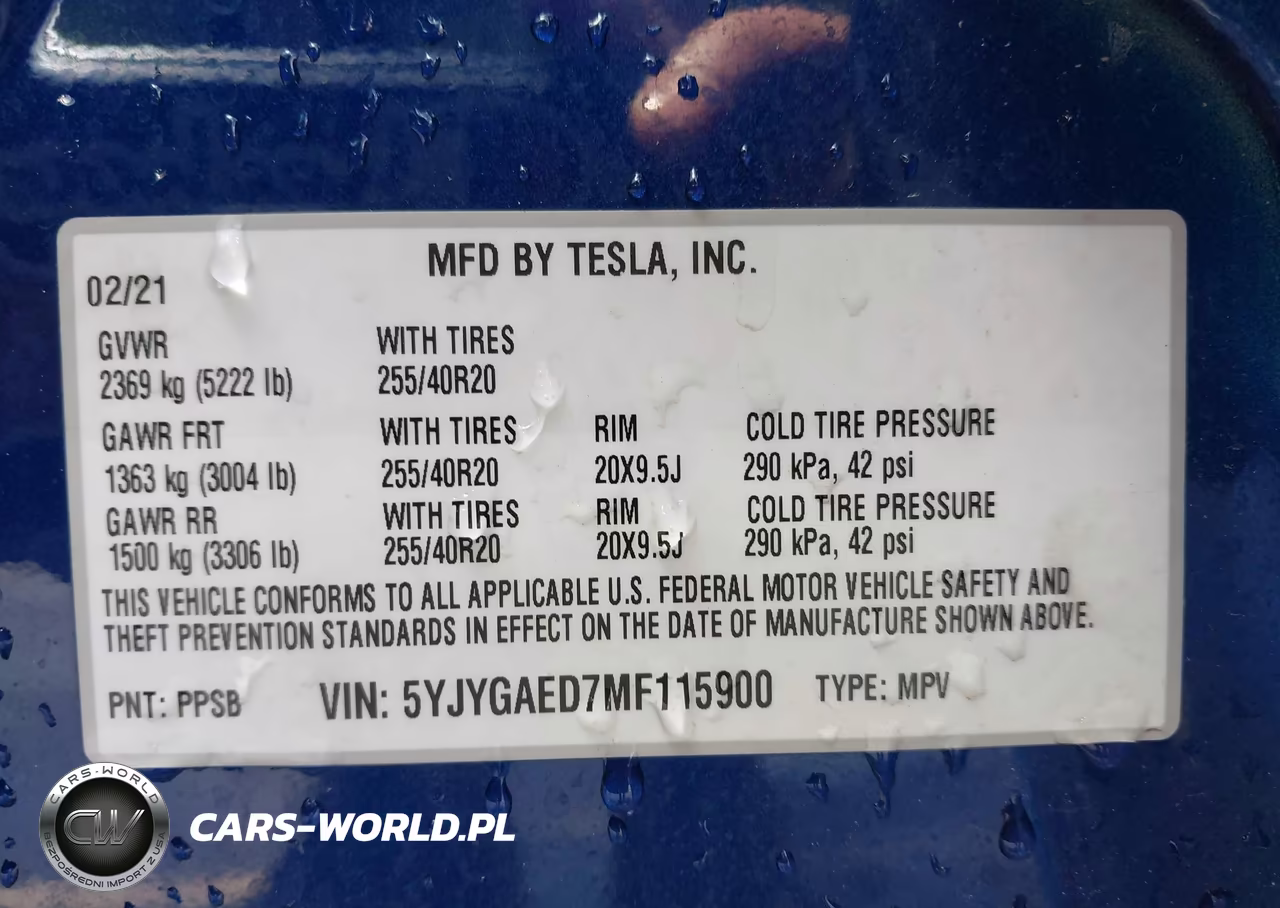 2021 Tesla Model Y Performance Dual Motor All-Wheel Drive-Standard Range Rear-Wheel Drive VIN:5YJYGAED7MF115900 - 9