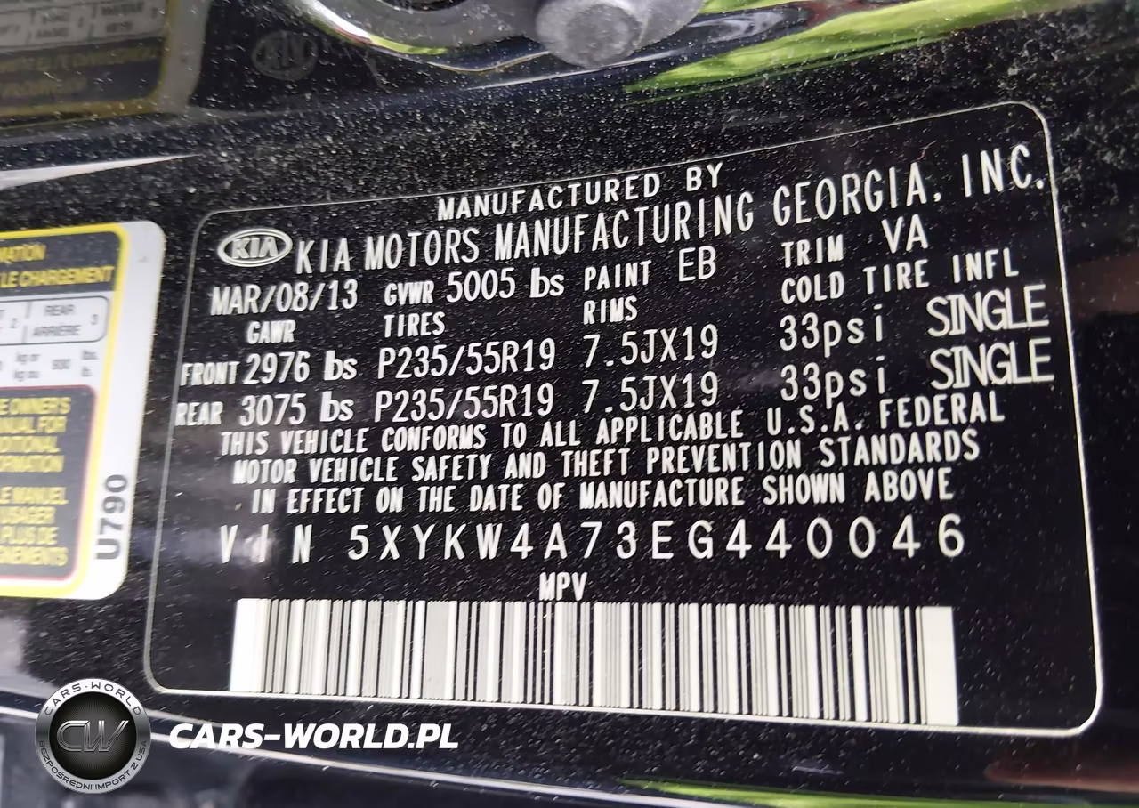 2014 Kia Sorento Limited V6 VIN:5XYKW4A73EG440046 - 9