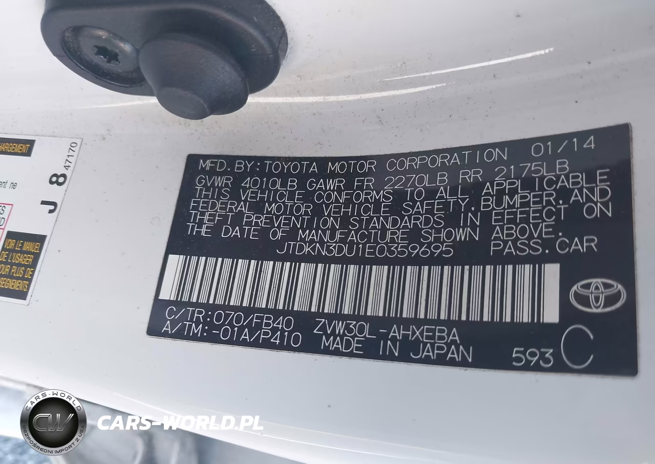 2014 Toyota Prius Three VIN:JTDKN3DU1E0359695 - 9