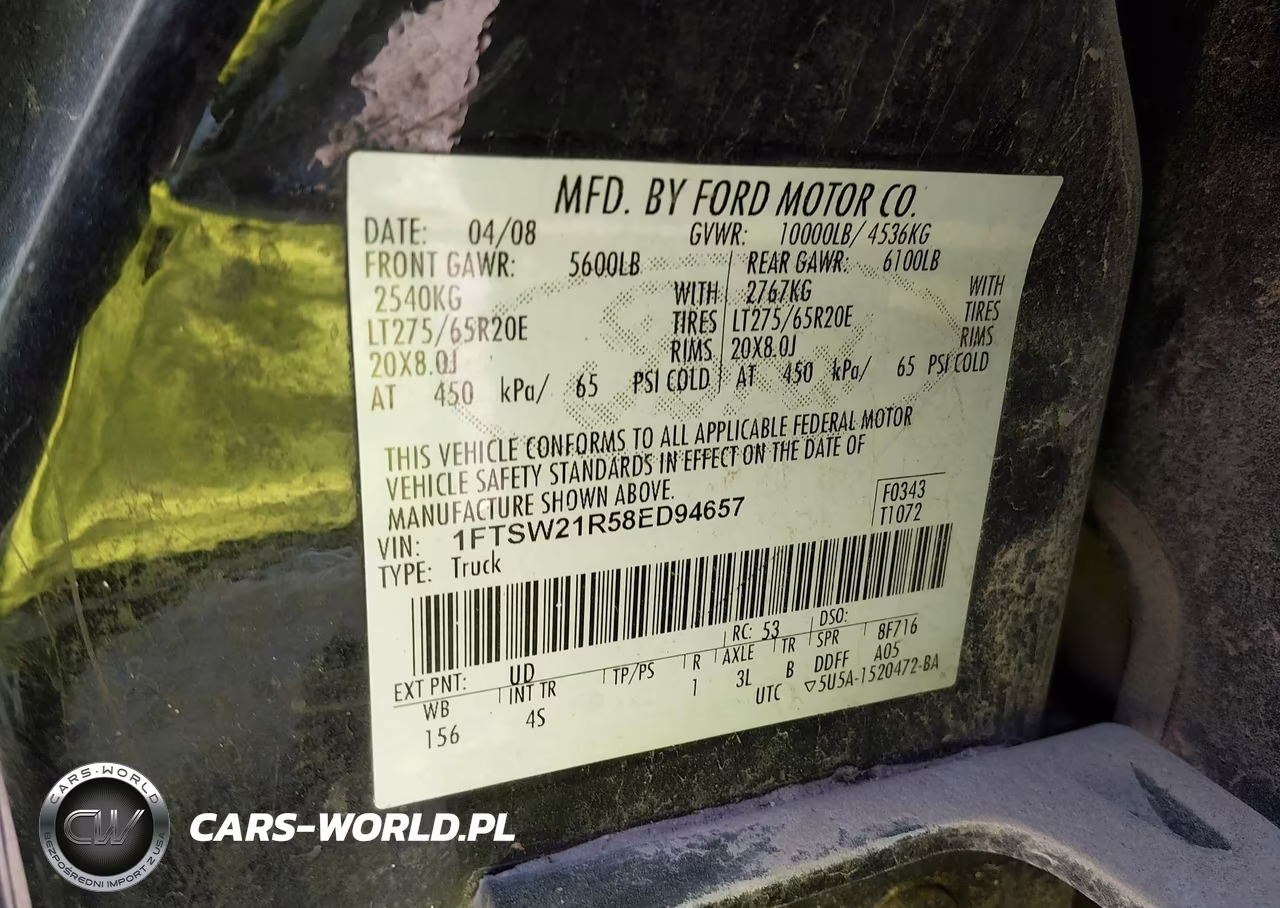 2008 Ford Super Duty F-250 Srw Lariat VIN:1FTSW21R58ED94657 - 9