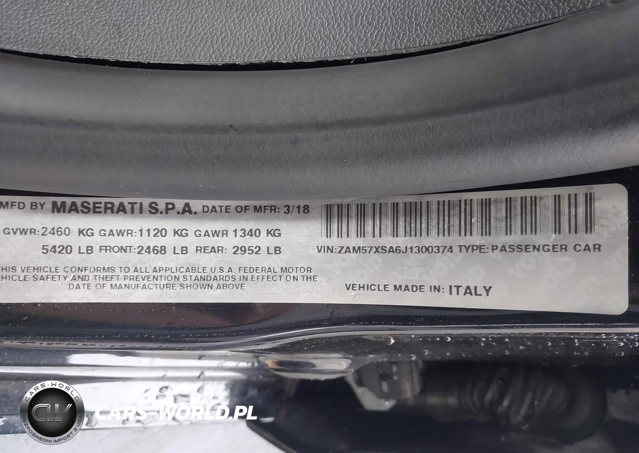 2018 Maserati Ghibli VIN:ZAM57XSA6J1300374 - 9