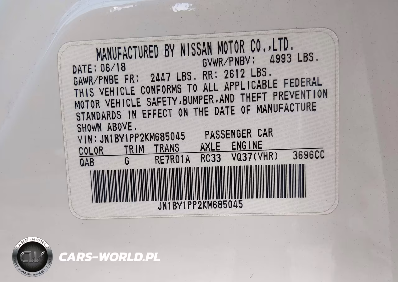 INFINITI Q70L VIN:JN1BY1PP2KM685045 - 9