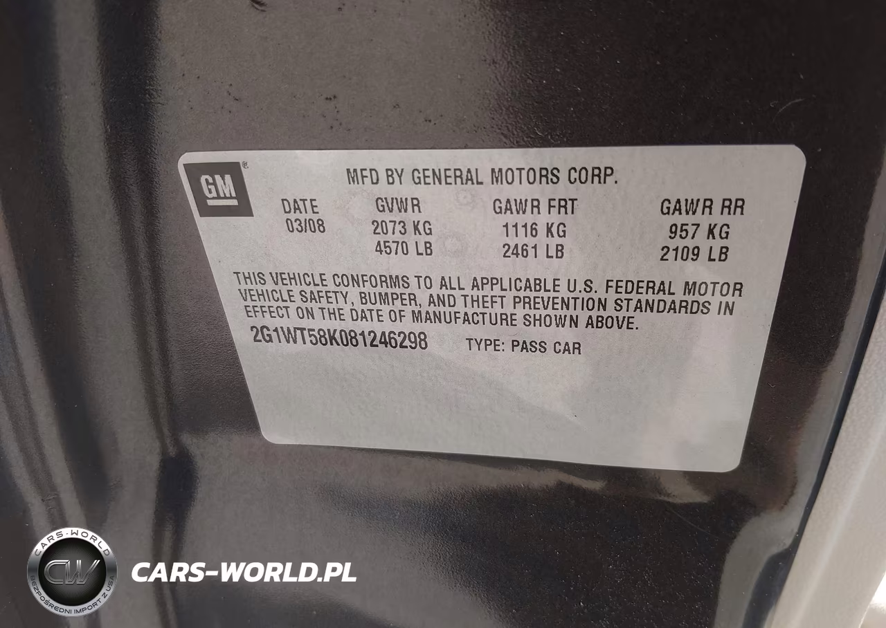 2008 Chevrolet Impala Lt VIN:2G1WT58K081246298 - 9