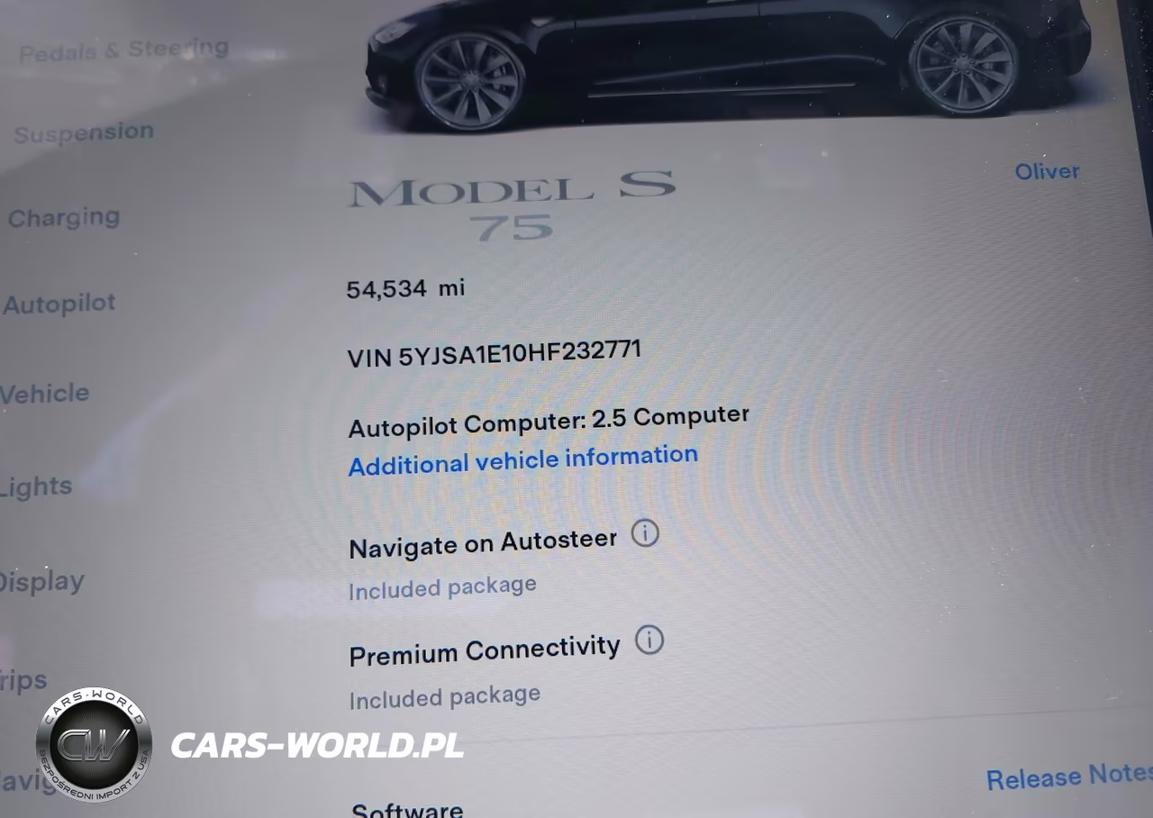2017 Tesla Model S 60-75 VIN:5YJSA1E10HF232771 - 7
