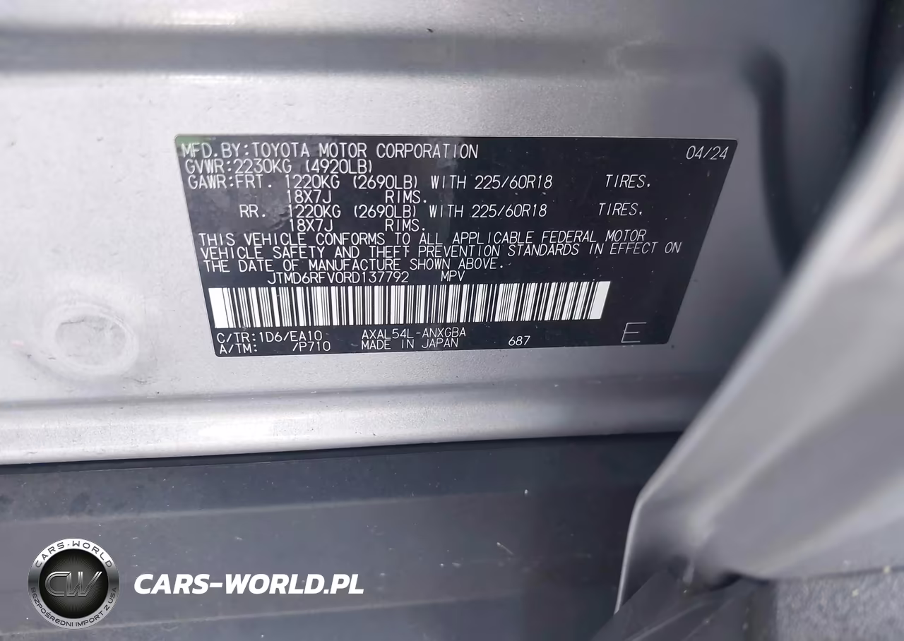 2024 Toyota Rav4 Hybrid Limited VIN:JTMD6RFV0RD137792 - 9
