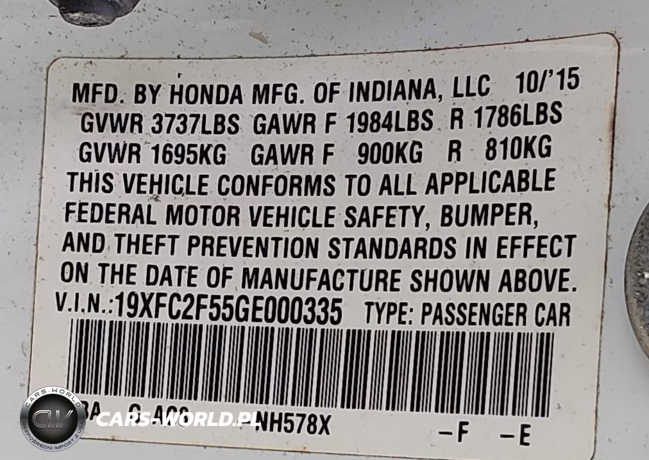 2016 Honda Civic Lx VIN:19XFC2F55GE000335 - 9