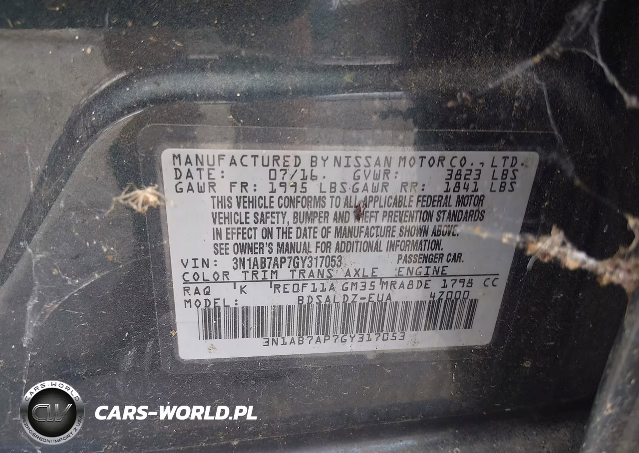 2016 Nissan Sentra Sv VIN:3N1AB7AP7GY317053 - 9
