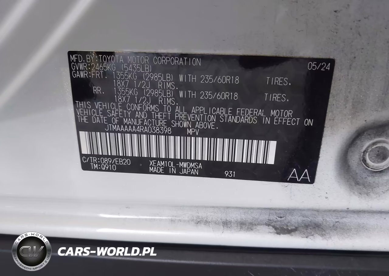2024 Toyota Bz4X Xle VIN:JTMAAAAA4RA038398 - 9