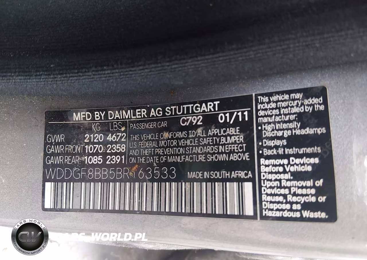2011 Mercedes-Benz C 300 Luxury 4Matic-Sport 4Matic VIN:WDDGF8BB5BR163533 - 9