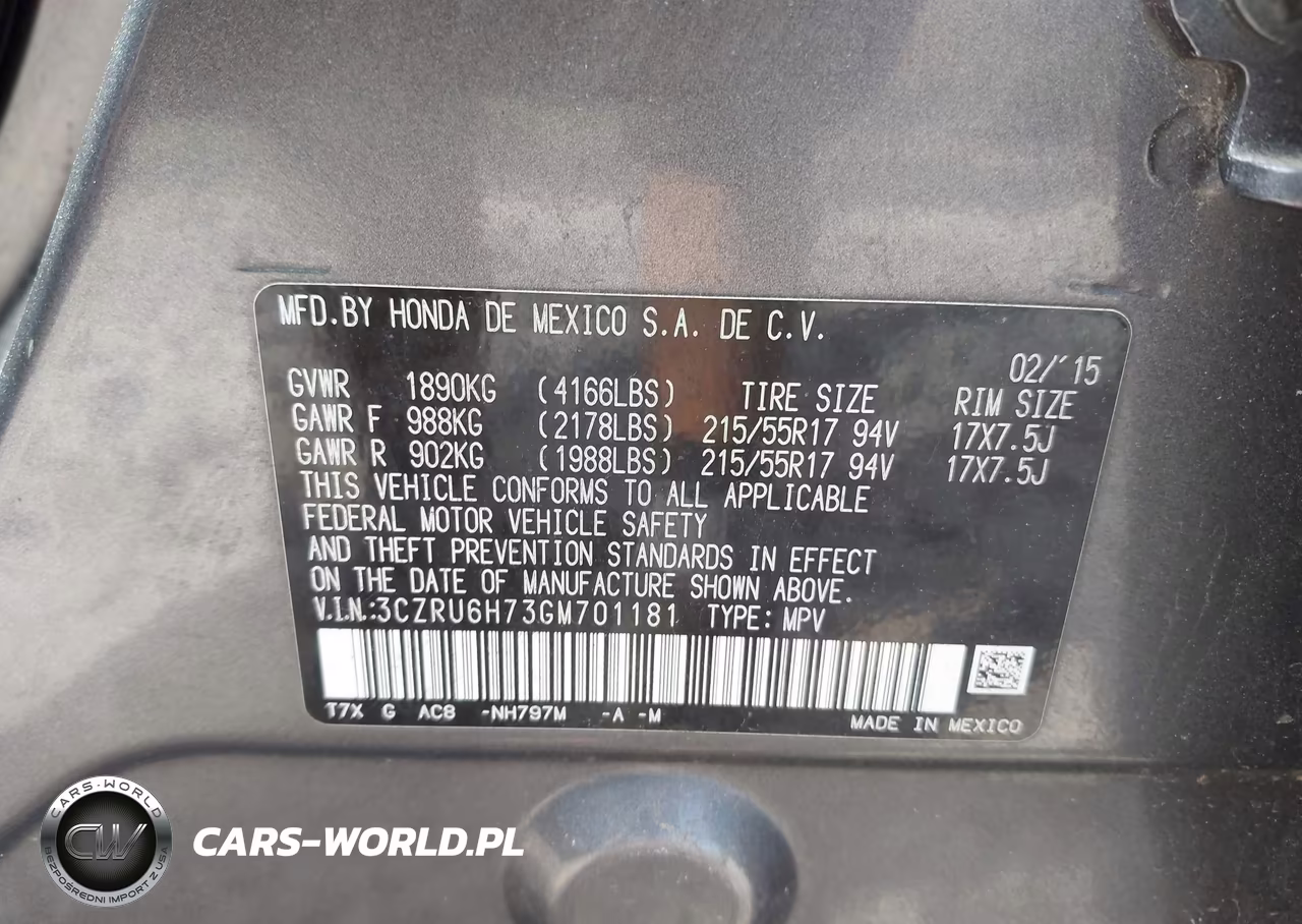 2016 Honda Hr-V Ex-L VIN:3CZRU6H73GM701181 - 9