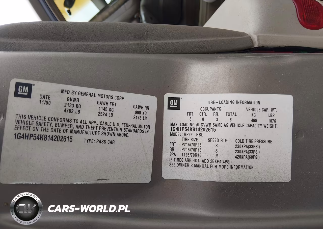 2001 Buick Lesabre Custom VIN:1G4HP54K814202615 - 9
