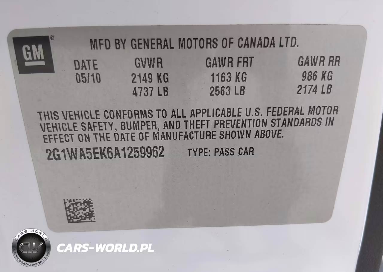 2010 Chevrolet Impala Ls VIN:2G1WA5EK6A1259962 - 9