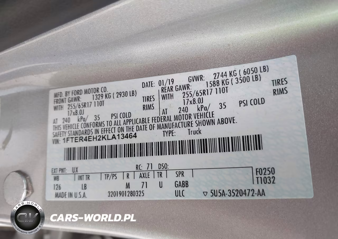 2019 Ford Ranger Xlt VIN:1FTER4EH2KLA13464 - 9