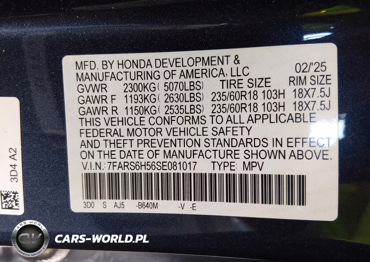 2025 Honda Cr-V Hybrid Sport VIN:7FARS6H56SE081017 - 9