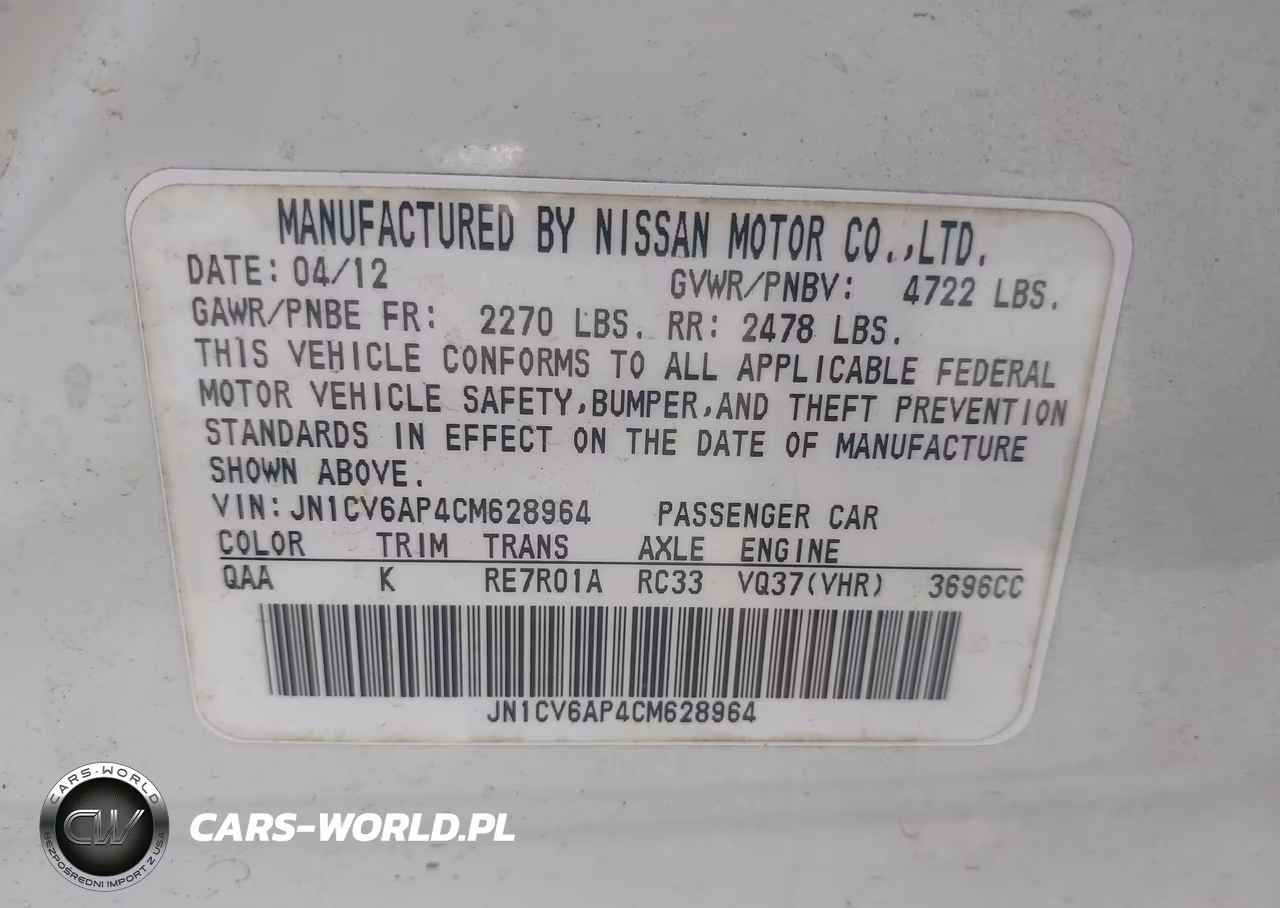 2012 Infiniti G37 Journey VIN:JN1CV6AP4CM628964 - 9