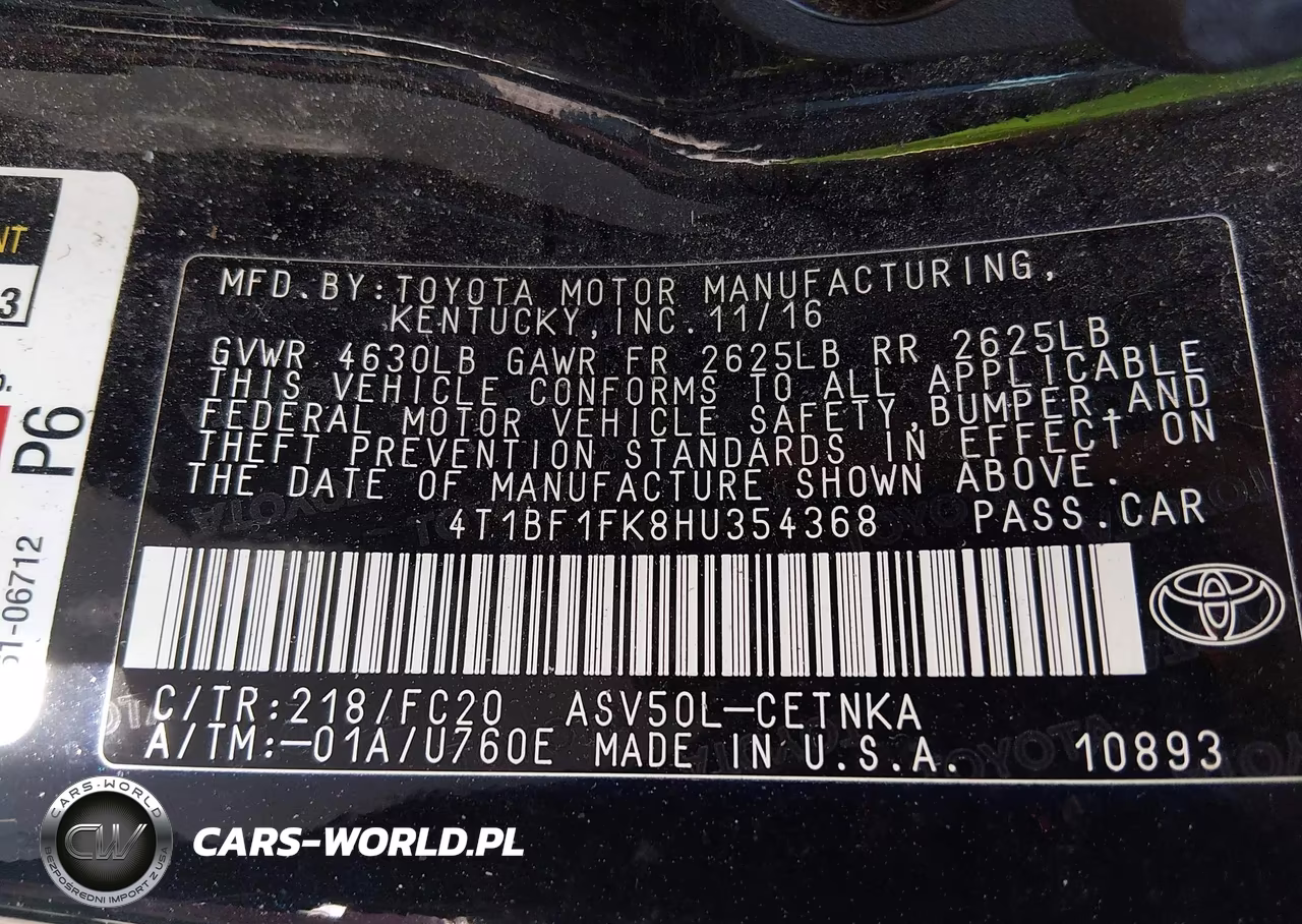 2017 Toyota Camry Le VIN:4T1BF1FK8HU354368 - 9