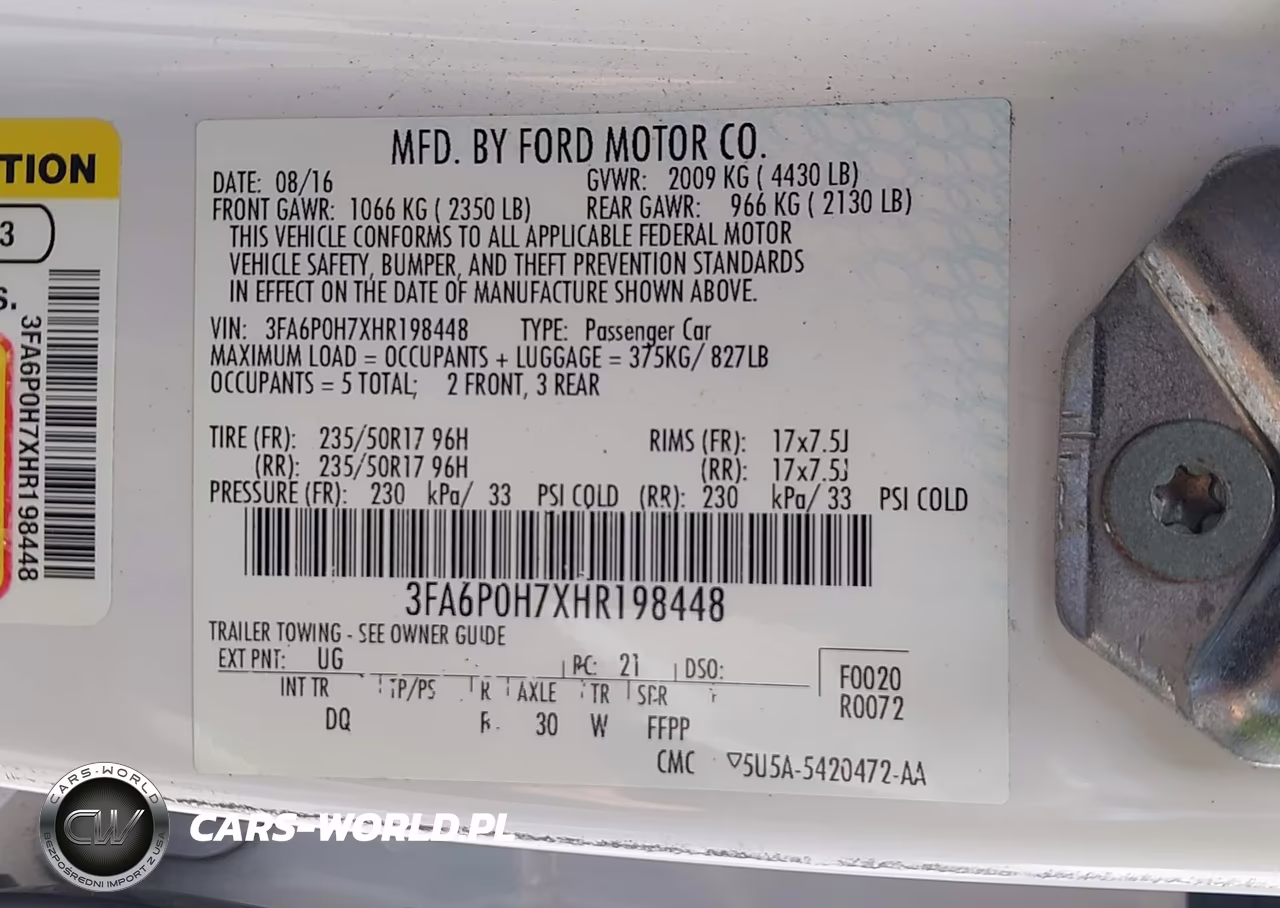 2017 Ford Fusion Se VIN:3FA6P0H7XHR198448 - 9