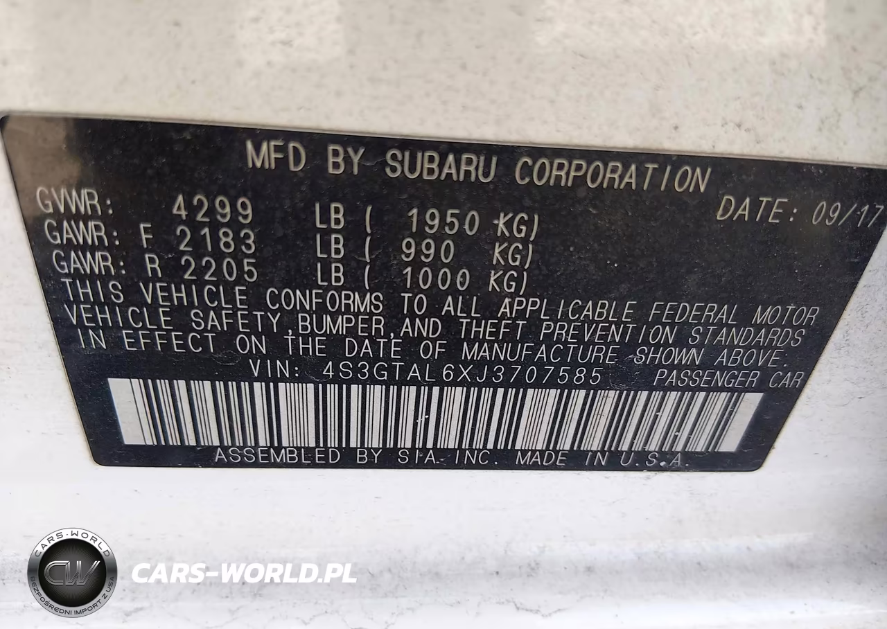 2018 Subaru Impreza 2.0I Sport VIN:4S3GTAL6XJ3707585 - 9