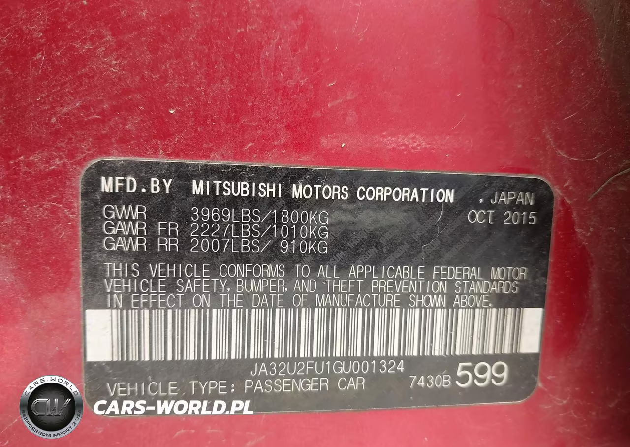 2016 Mitsubishi Lancer Es VIN:JA32U2FU1GU001324 - 9