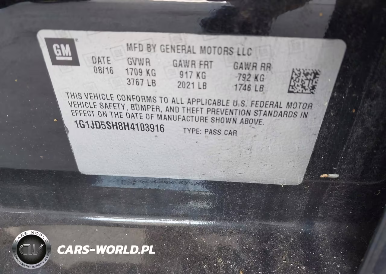 2017 Chevrolet Sonic Lt Auto VIN:1G1JD5SH8H4103916 - 9